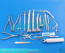 29 Pcs Set Of Ent Surgical Veterinary Diagnostic Surgery Instruments Ds 933