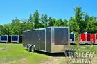 New 2022 8.5 X 18 V Nosed Enclosed Cargo Race Car Toy Hauler Trailer Loaded