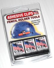 Adhesive Pencil Clip Holders 3 Pack Black Tools Carpenter Construction Craftsman