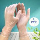 100pcs Pvc Transparent Food Gloves Safety Work Gloves Cooking Gloves L