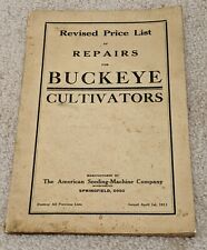Vintage 1911 Buckeye Cultivators Illustrated Price List Of Repairs Catalog Parts