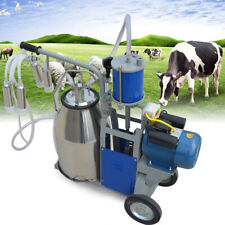 25l Vacuum Pump Electric Milker Milking Machine For Farm Goats Cows With Bucket