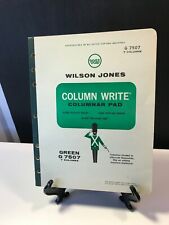 Vintage Wilson Jones Column Write Columnar Pad Green G7507