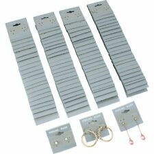100 Soft Grey Sterling Silver Earring Cards 15x15