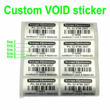 300 Custom Print Warranty Sticker Silver Label Void Security Seals 157x 078