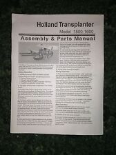 A New Parts Catalog For A Holland 1500 1600 Transplanter Setters
