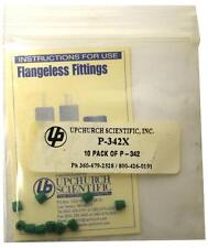 New Upchurch Scientific P 342x Flangeless Male Nut 15 10 Pack