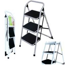 New Non Slip 3 Level Step Stool Folding Ladder Safety Tread Kitchen Home Use