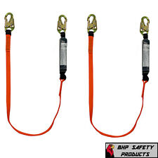Fall Protection Safety Lanyard 6 Internal Shock Absorbing With Snap Hook 2pack