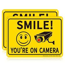 Sheenwang 2 Pack Smile Youre On Camera Sign Video Surveillance Signs Outdoor
