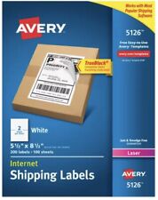 Avery 5126 Shipping Labels 5 12x8 12200 Labels
