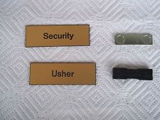 10 Engraved Church Usher Or Security Name Tags Badges Withmagnet Clothes Saver