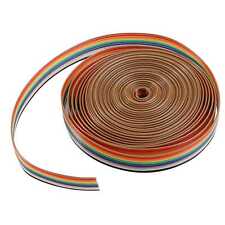5m 10 Pin Rainbow Color Flat Ribbon Cable Idc Wire Rainbow Cable Extension Wire