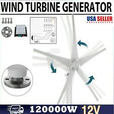 12000w Wind Turbine Generator Unit 5 Blades Dc 12v With Power Charge Controller