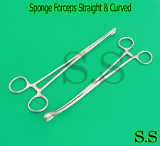 2 Pcs Of Sponge Forceps 10 Straight Amp Curved Body Piercing Kits Supplies