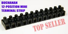 Buchanan 12 Position Double Row Mini Terminal Strip Flexible Black Tsb03