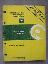 John Deere 7240 Maxemerge 2 Planter 4 6 7 8 9 11 13 15 Row Operator Manual Jdc7