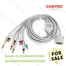 New 12 Lead Ecg Cable Banana Plug For Contec Ecgekg Machine Electrocardiograph