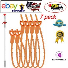 Drain Snake Clog Remover Hair Removal Cleaning Tool Plumbing Pipe Sewer 7 Pack