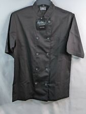 Chef Code Mens Shirt Small Black Short Sleeve Button Up Culinary Apparel New X