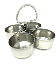 Stainless Steel Food Serving Buckets 4 Buckets 9x4