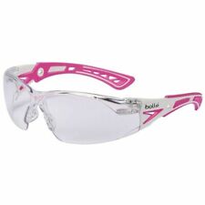 Bolle Rush Small Safety Glasses Whitepink Temples Clear Anti Fog Lens 40254