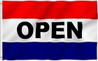Open Flag Red White Blue Store Banner Advertising Pennant Business Sign 3x5