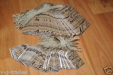 Lot 200 100 Large 100 Small Scalloped Paris Print Paper Price Tags With String