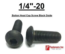 14 20 Button Socket Head Cap Screws Allen Hex Black Oxide Alloy Steel 14 20