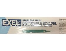 10 Exel Disposable Sterile Stainless Steel Surgical Scalpels W Handle Sz 11