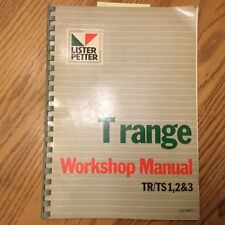 Lister Petter T Range Workshop Service Shop Repair Manual Diesel Engine Tr Tx123