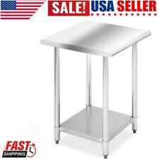 24x 24 Nsf Kitchen Work Table Adjustable Stainless Steel Metal Food Prep Table