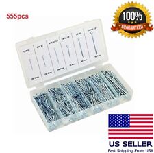 555pc Cotter Pin Clip Key Fitting Assortment Tool Kit Set Case Container Box New