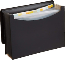 Paper Organizer Folder File Black Letter Size Expanding Accordion Holder Work