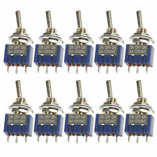 10pcs 3 Pin Spdt On Off On Toggle Switch 6a 125vac Mts 103