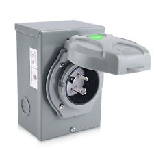 Mictuning 30 Amp Generator Power Inlet Box Waterproof For 3 Prong Generator Cord
