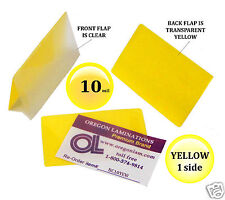 500pack Yellow 1 Side Business Card Hot Laminating Pouches 2 14 X 3 34 10 Mil