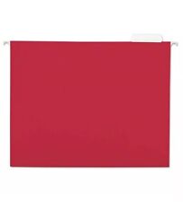 Universal Hanging File Folders 15 Tab 11 Point Stock Letter Red 25box 14118