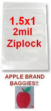1000 Apple Brand 1510 15x1 2mil Clear Ziplock Bags 1000 Baggies 15x1 1 12