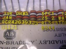 2 Mil Spec Allen Bradley Rcr42g393js 39k 2w 5 Carbon Comp Resistors