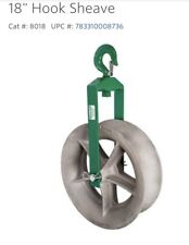 C Greenlee 8018 18 Cable Puller Hook Sheave Unit With 8000 Lbs Capacity