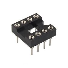 20pcs 8pin Dip Sip Round Ic Sockets Adaptor Solder Type Gold Plated Machined