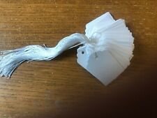100 White Tags 1 1316 Inches Cardstock Paper Untied String