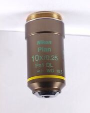Nikon Plan 10x Ph1 Dl Phase Contrast Cfi Infinity Eclipse Microscope Objective