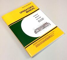 Operators Manual For John Deere Van Brunt B Grain Drill Owners Rates Planter
