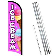 Ice Cream Pink Premium Windless Style Feather Flag Bundle 14 Or Replacement F