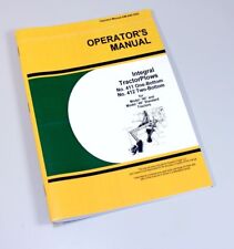 Operators Manual For John Deere 411 412 1 2 Bottom Integral Tractor Plow