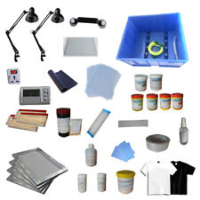 4 Color Screen Printing Materials Kit All Silk Screen Ink Squeegeeframe Supplies