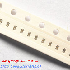100pcs 0603 1608 Chip Capacitor 1pf 1uf Smd Ceramic Capacitors Assortment