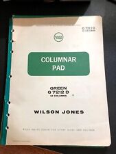 Vintage Wilson Jones Columnar Pad 12 Column Ledger Paper G 7212 D